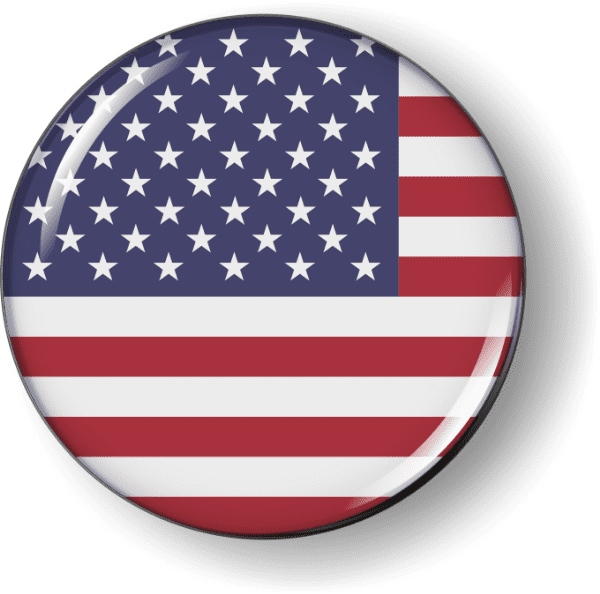 American Flag 3D Domed Emblem
